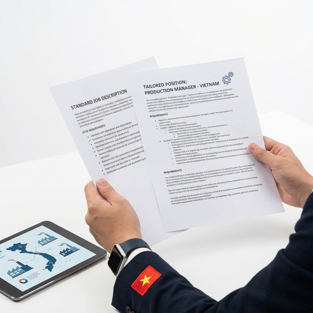 Job Description Templates for Manager Levels in production field in vietnam