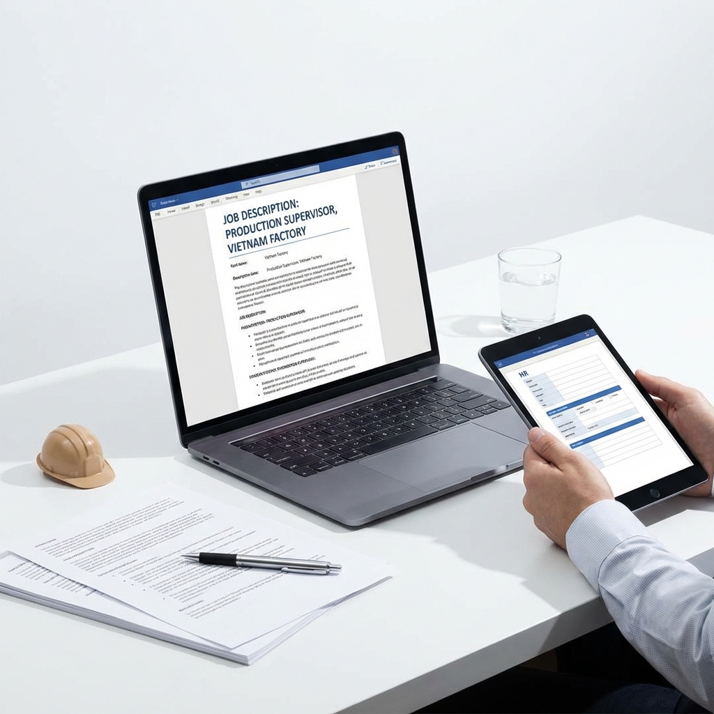 Job Description Templates for Manager Levels in production field in vietnam