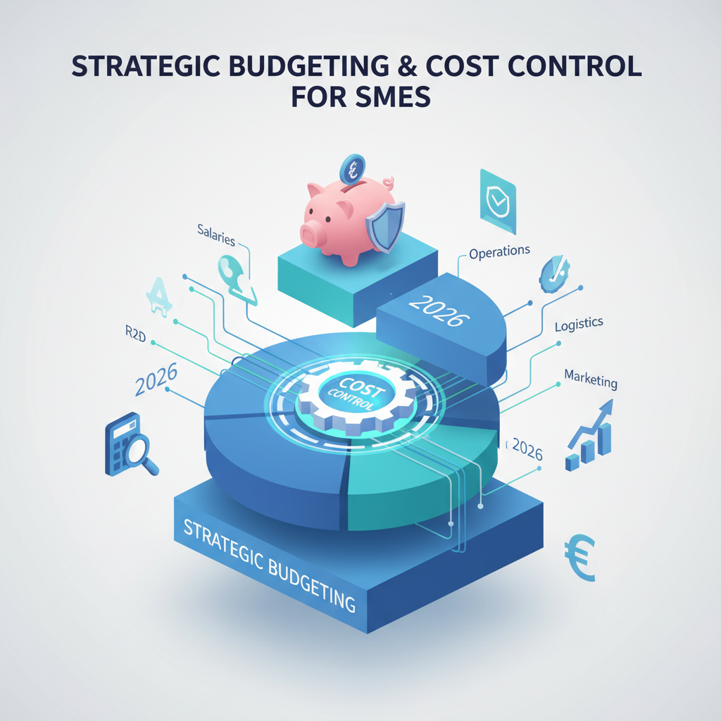 An illustrative chart depicting various components of a strategic budget, emphasizing cost control and optimization for SMEs in the logistics sector.