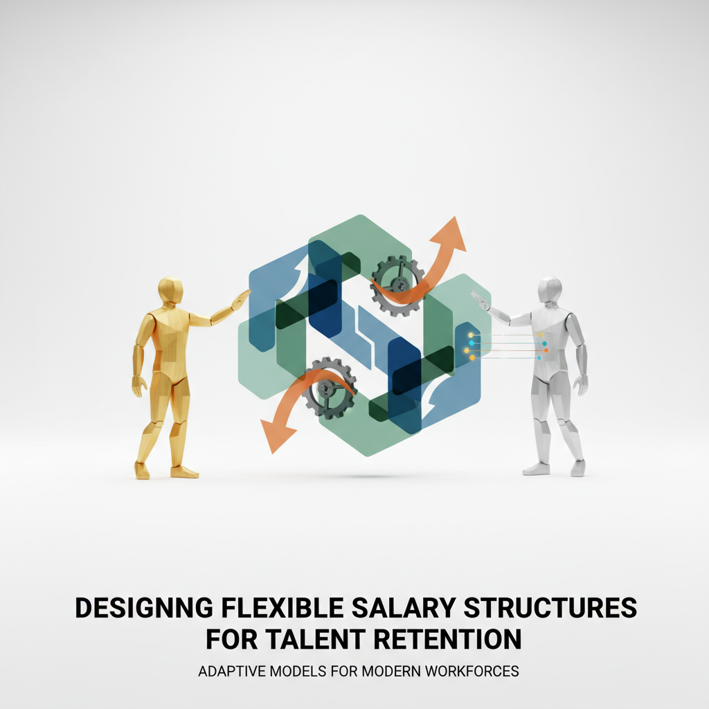 An image depicting a flexible compensation structure with various elements like salary, bonuses, benefits, and development opportunities, designed for talent retention in the Vietnamese travel market.