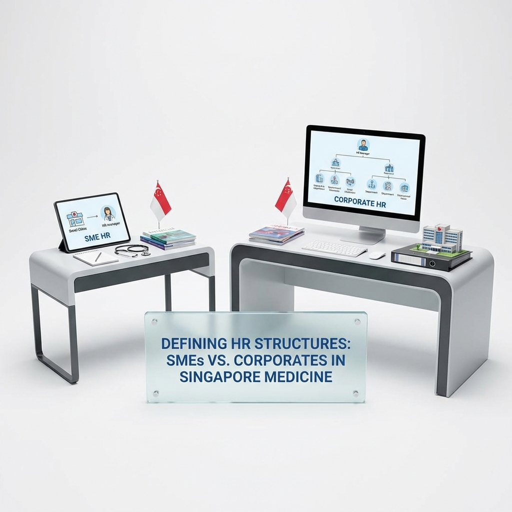 Differences between the SMEs' HR Structure and the Corporates' HR Structure in medicine field in singapore