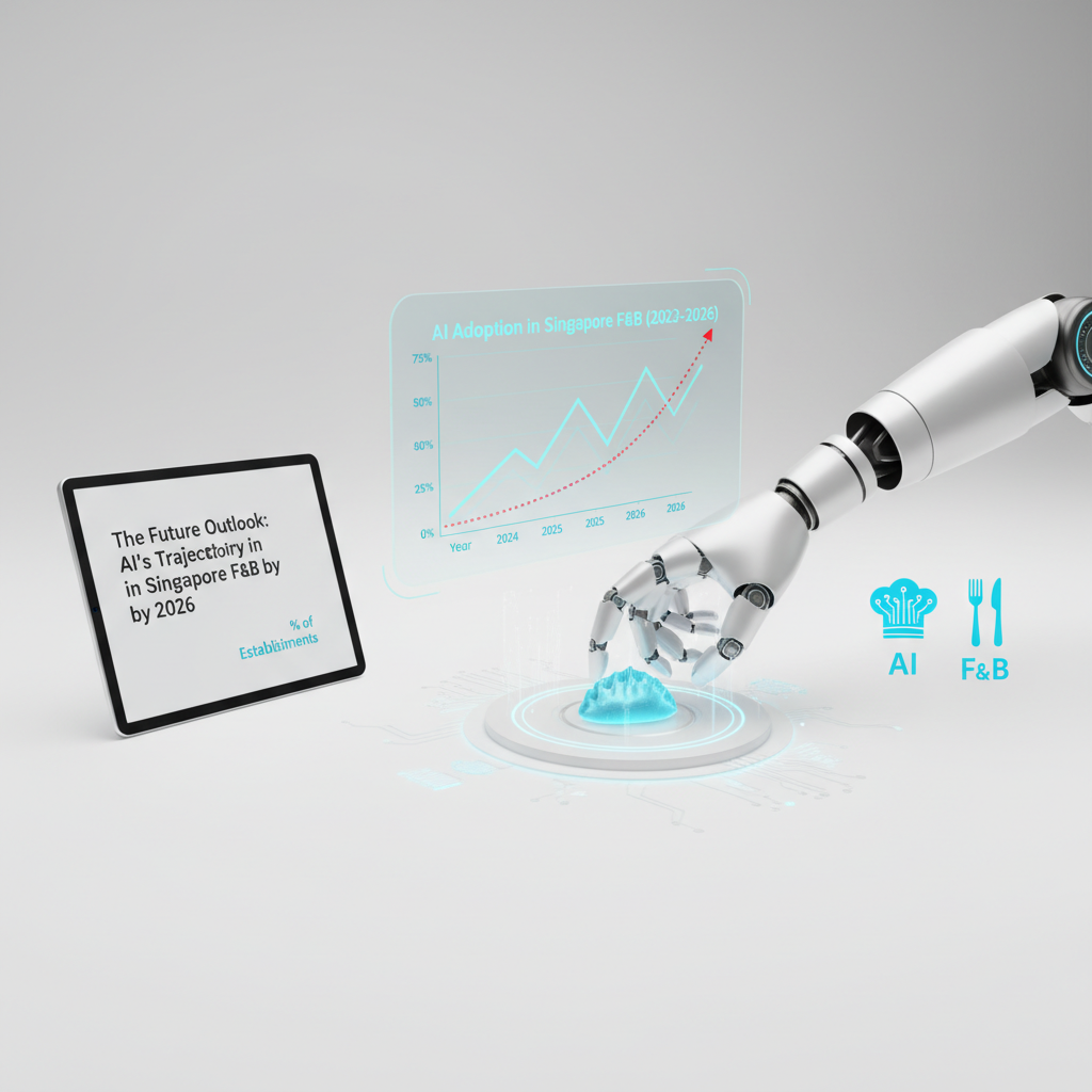 AI-powered robotic arm preparing food in a modern kitchen