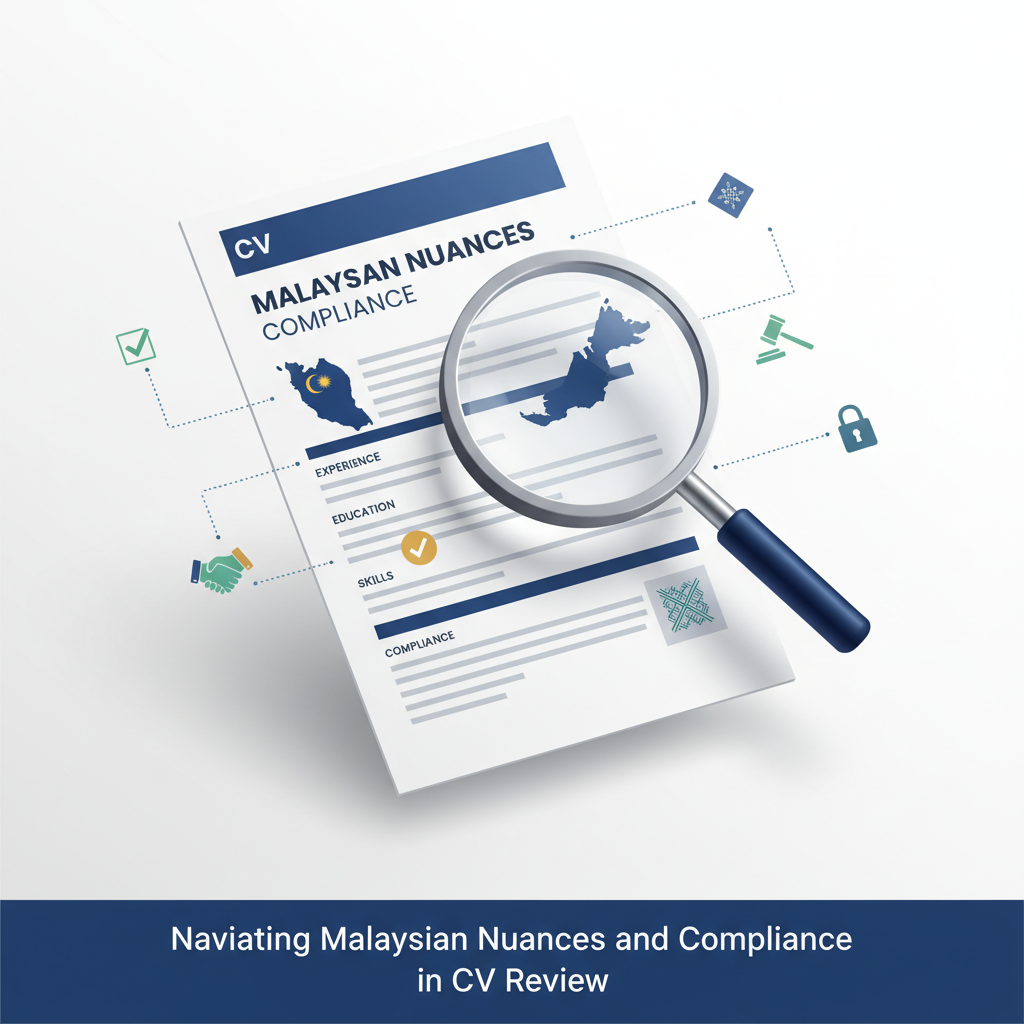 Professional evaluating finance manager CVs in Malaysia