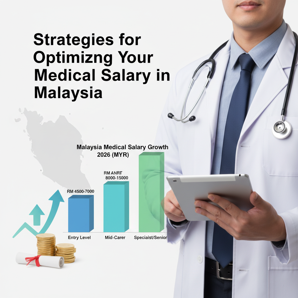 Medical professional strategizing salary negotiation in Malaysia