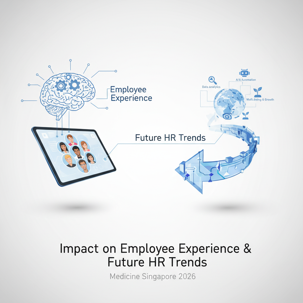 Illustration depicting the contrasting HR structures and employee experiences in Singapore's medical SMEs versus large corporations.