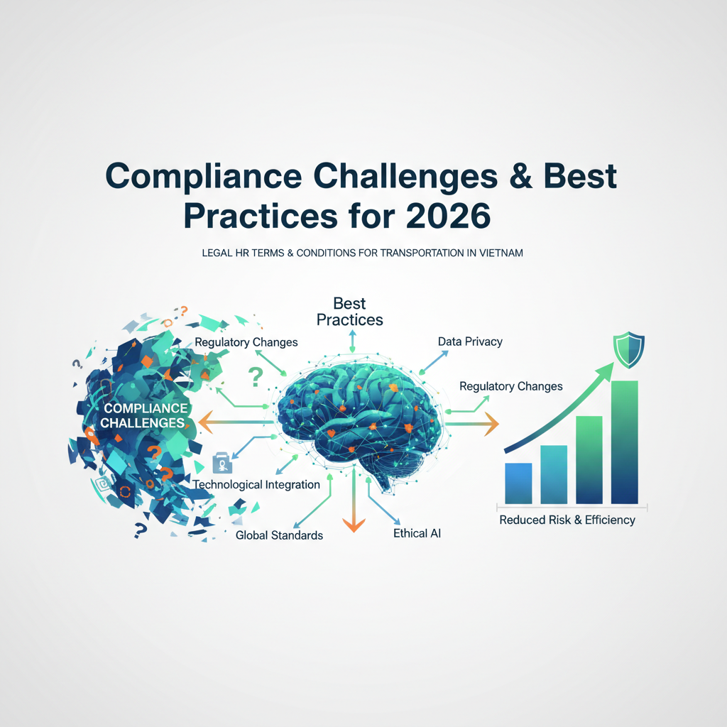 HR professional reviewing compliance documents for transportation industry in Vietnam