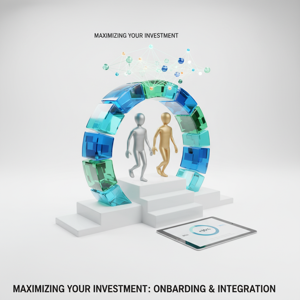 A team of diverse professionals collaborating around a table, symbolizing effective onboarding and integration of new management consultants.