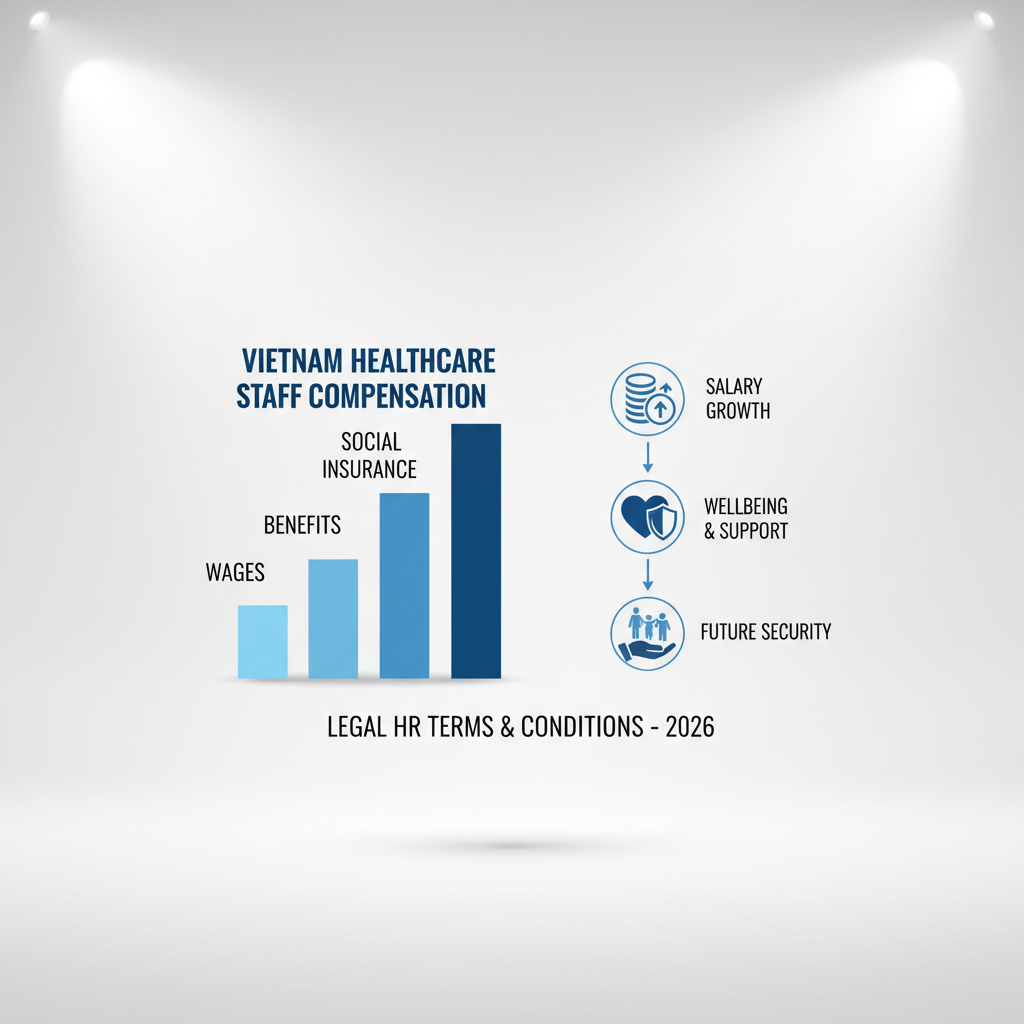 Vietnamese healthcare professionals discussing legal HR terms and conditions.