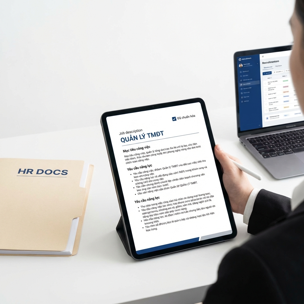 Mẫu bản mô tả công việc dành cho cấp quản lý trong lĩnh vực thương mại điện tử tại Việt Nam