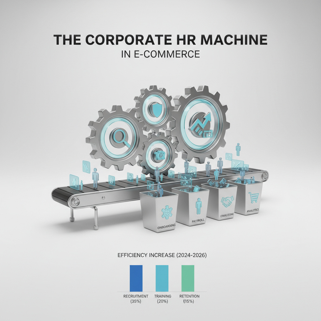 Corporate e-commerce HR structure illustration