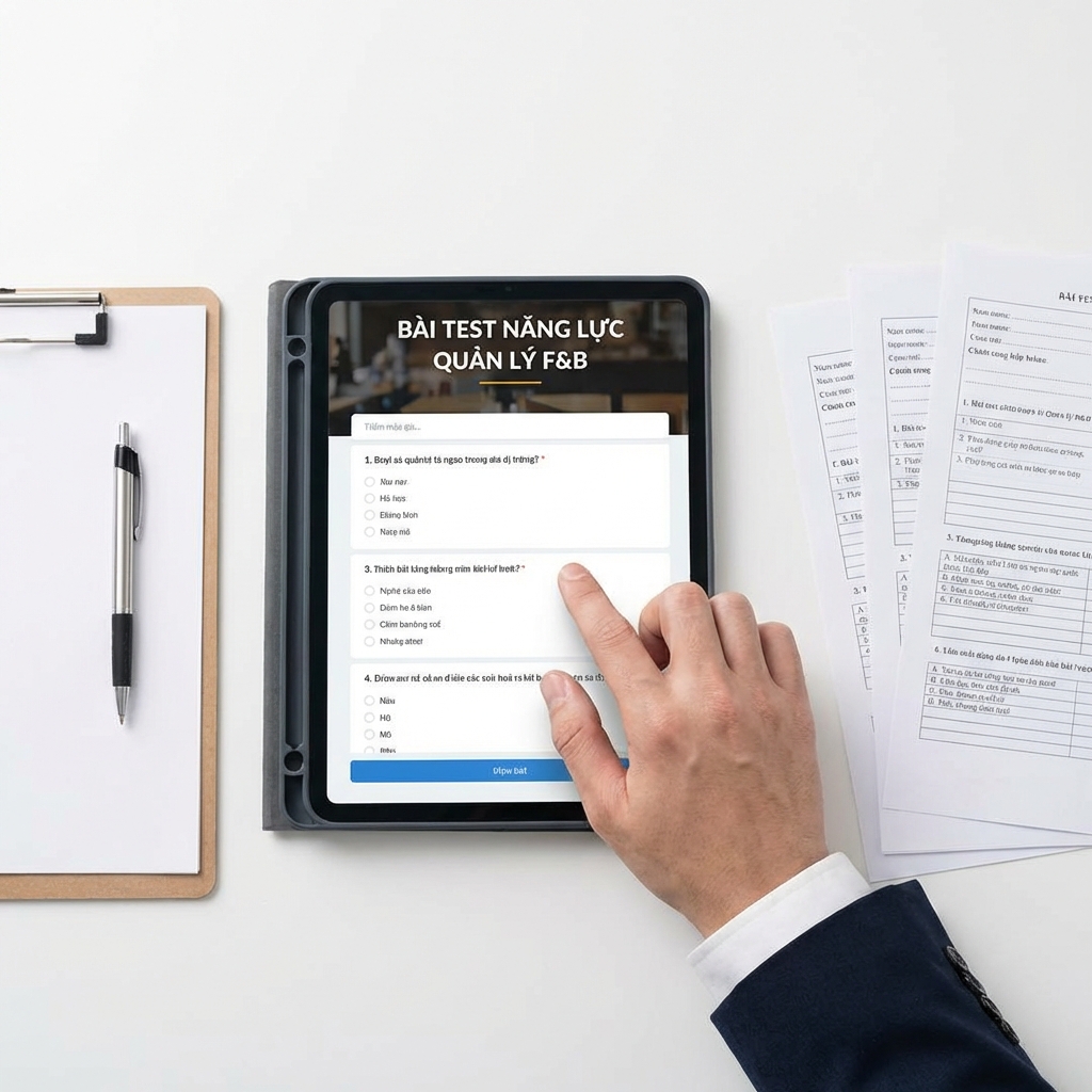 Cấu trúc bài kiểm tra đánh giá CV cấp quản lý trong lĩnh vực Thực phẩm & Đồ uống tại Việt Nam