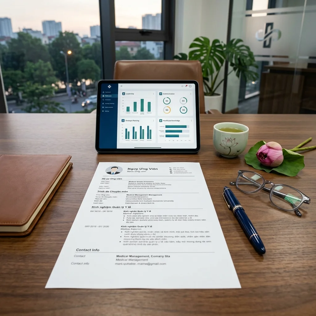 Cấu trúc bài kiểm tra đánh giá CV cấp quản lý trong lĩnh vực y tế tại Việt Nam
